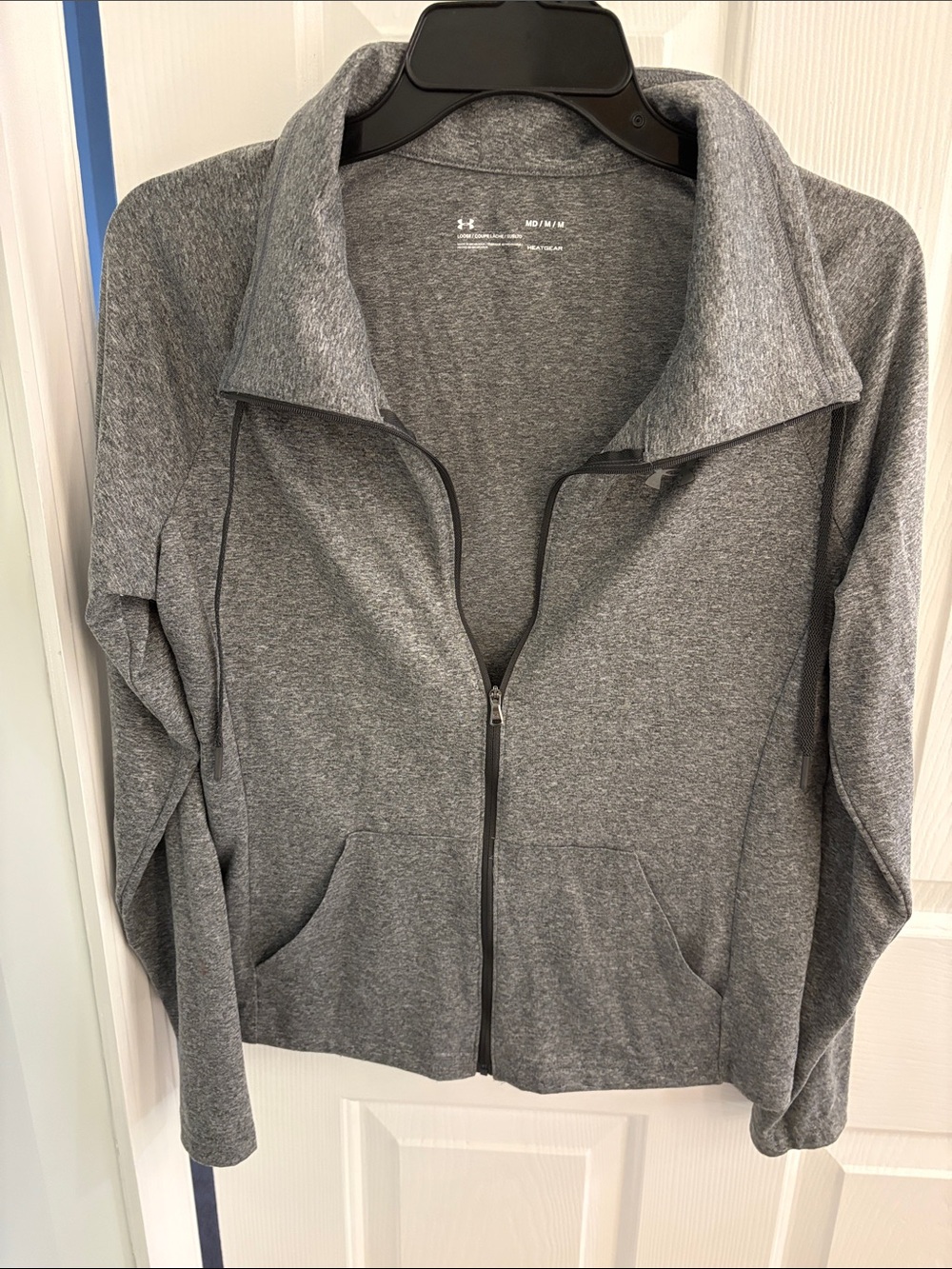 Under Armour Women's Heather Gray Full-Zip Bomber Jacket